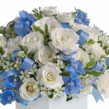 Send handsome baby boy flowers in blue ...